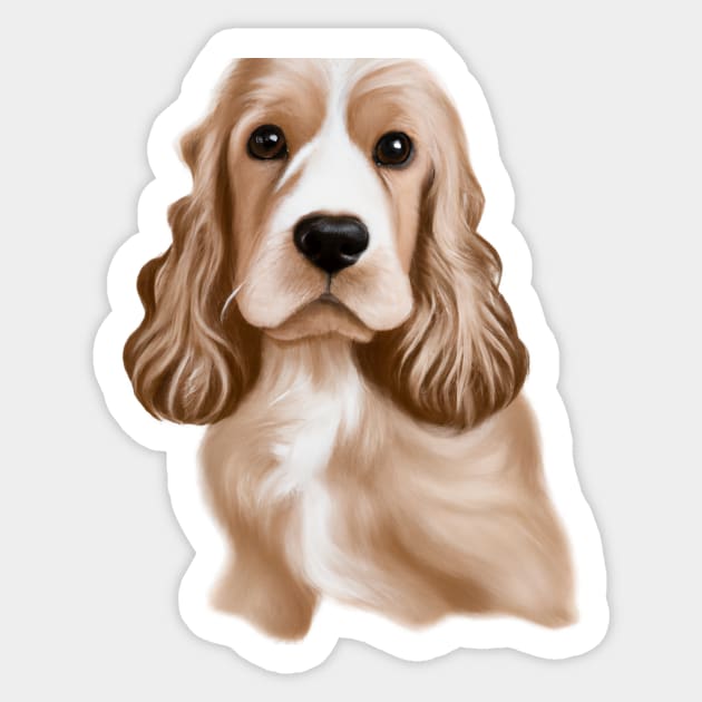 Cute English Cocker Spaniel Drawing Sticker by Play Zoo